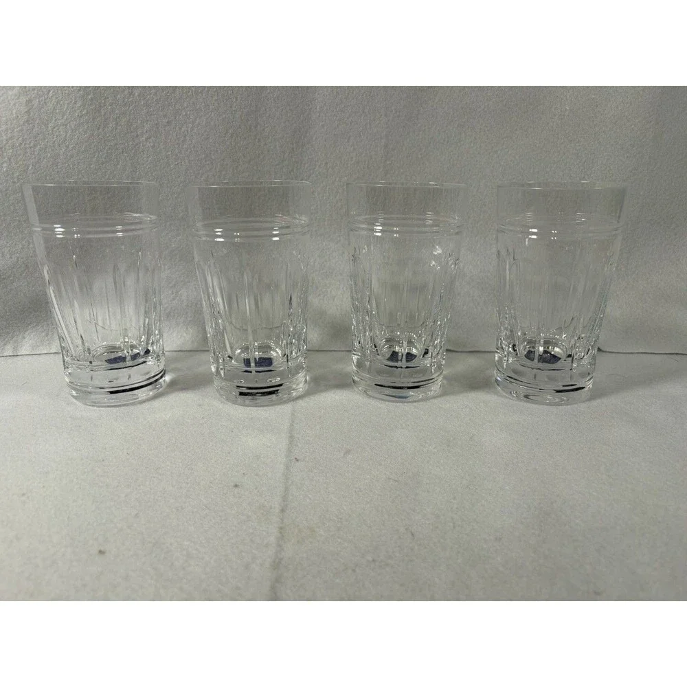 Rogaska Gallia Set 4 Crystal Highball Tumbler Glasses 5 3/8